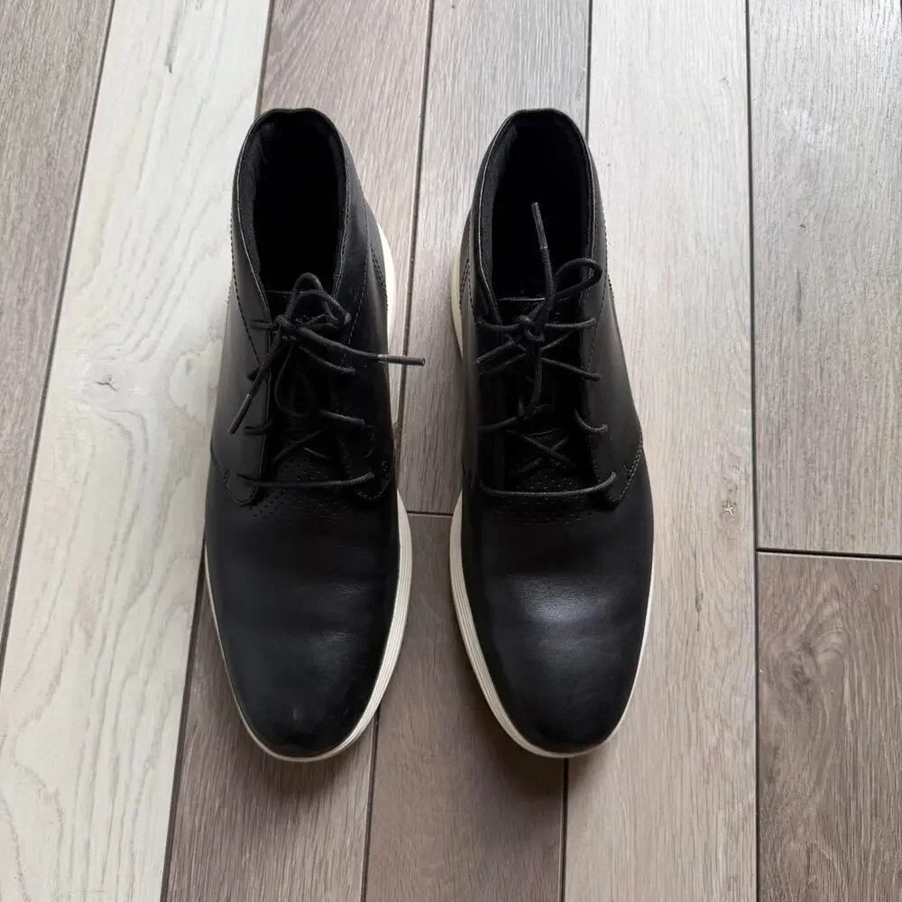 Cole Haan Grand.OS Chukka Boots Black Leather Men’s 11M
